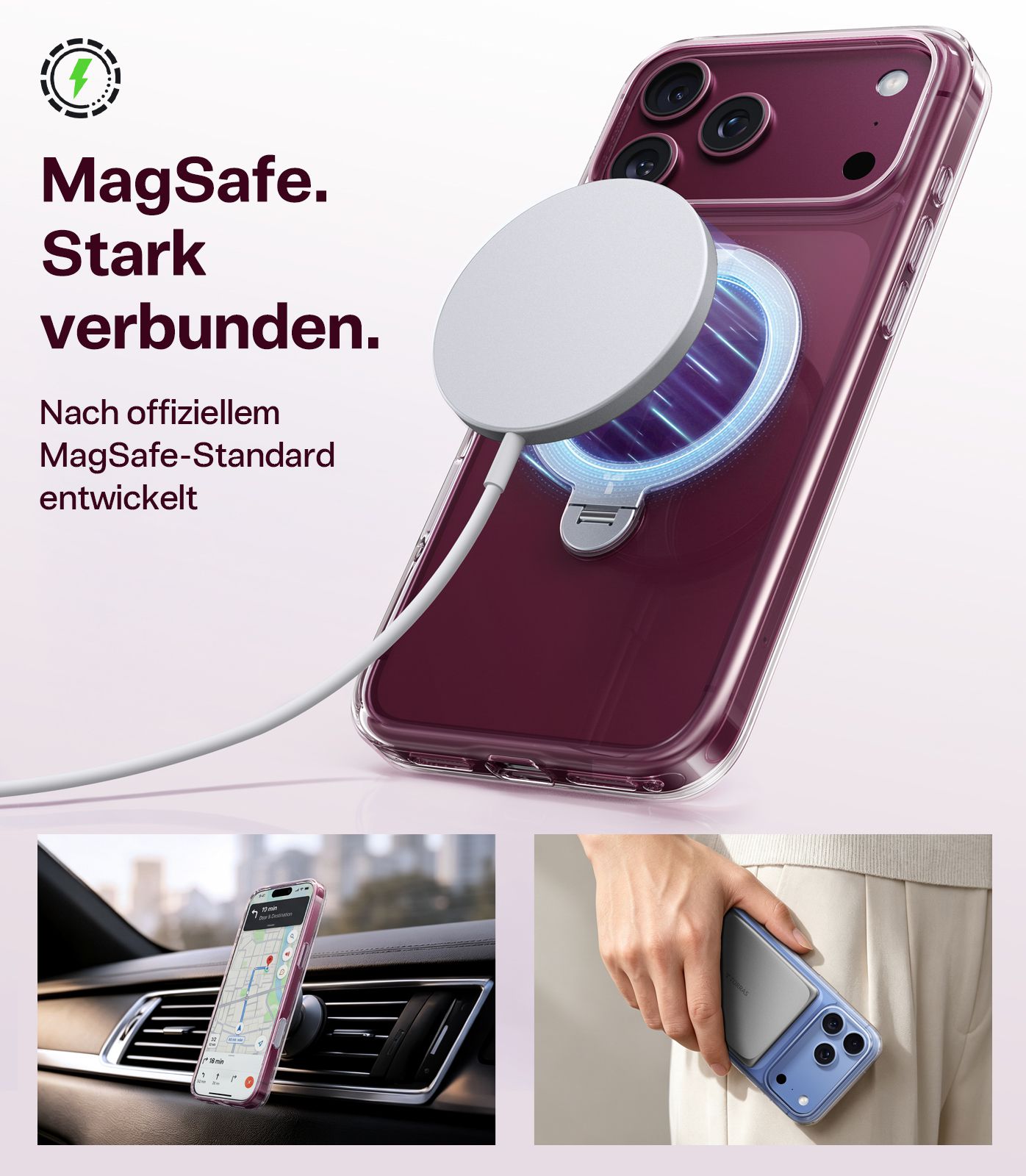 Torras Ostand Spin iPhone 18 Pro Clear