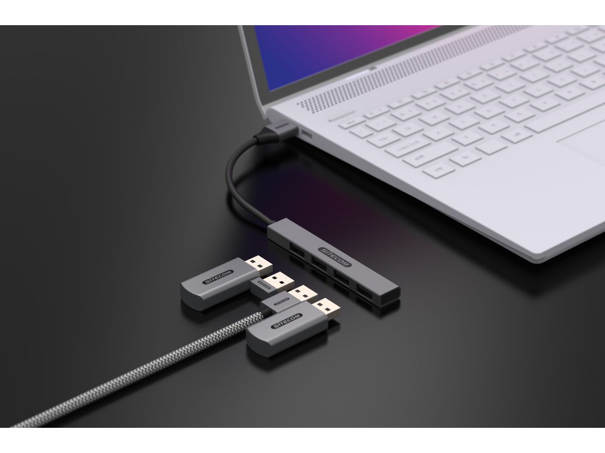 Sitecom USB-A to 4x USB-A Nano Hub