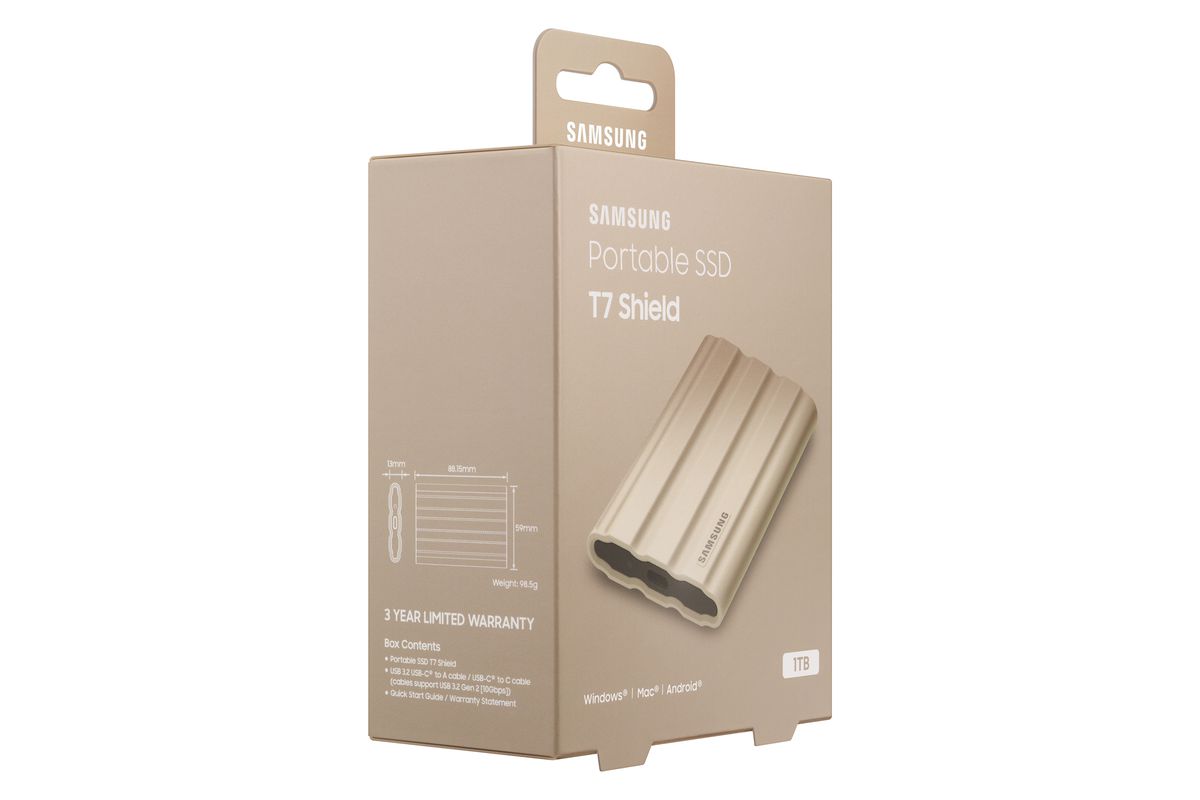 Samsung PSSD T7 Shield 1TB beige