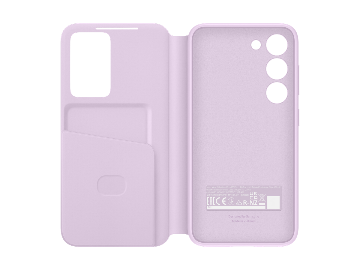Samsung S23 Smart View Wallet Case Lilac