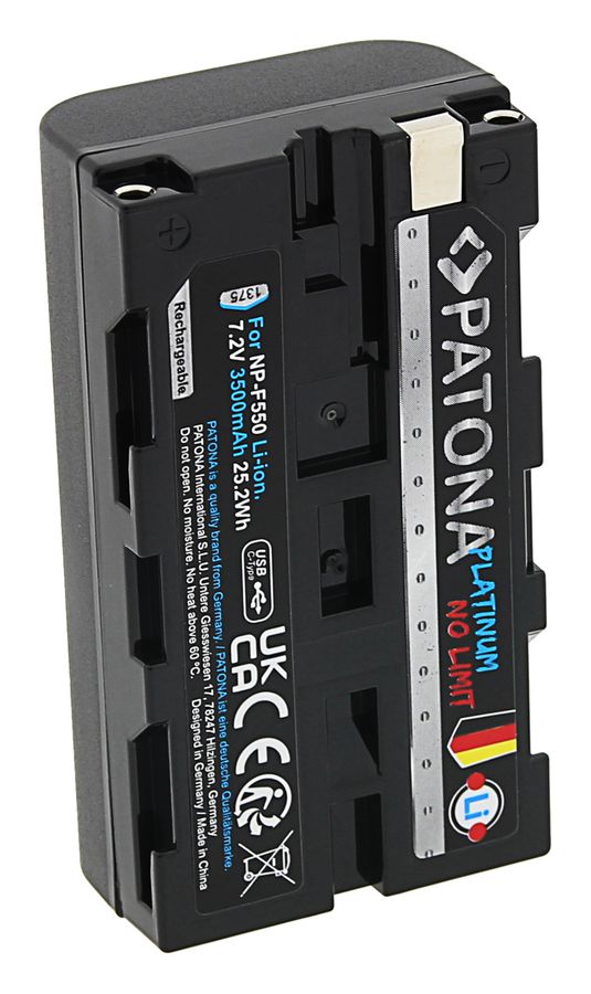 Patona Platinum Akku Sony NP-F550 USB-C
