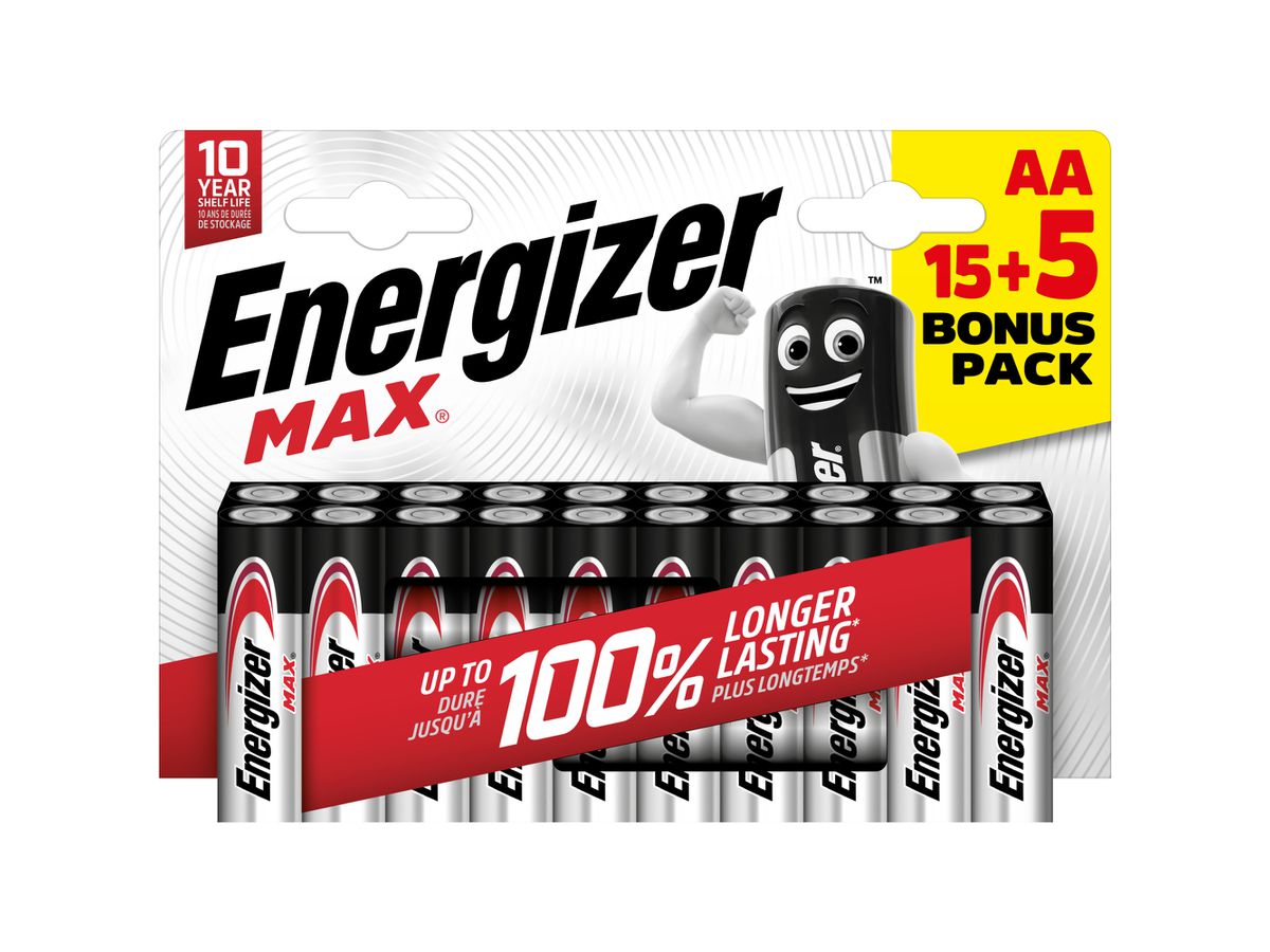 Energizer Max AA Promo 15+5