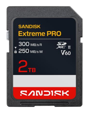 SANDISK Extreme PRO 300MB/s SDXC 2TB