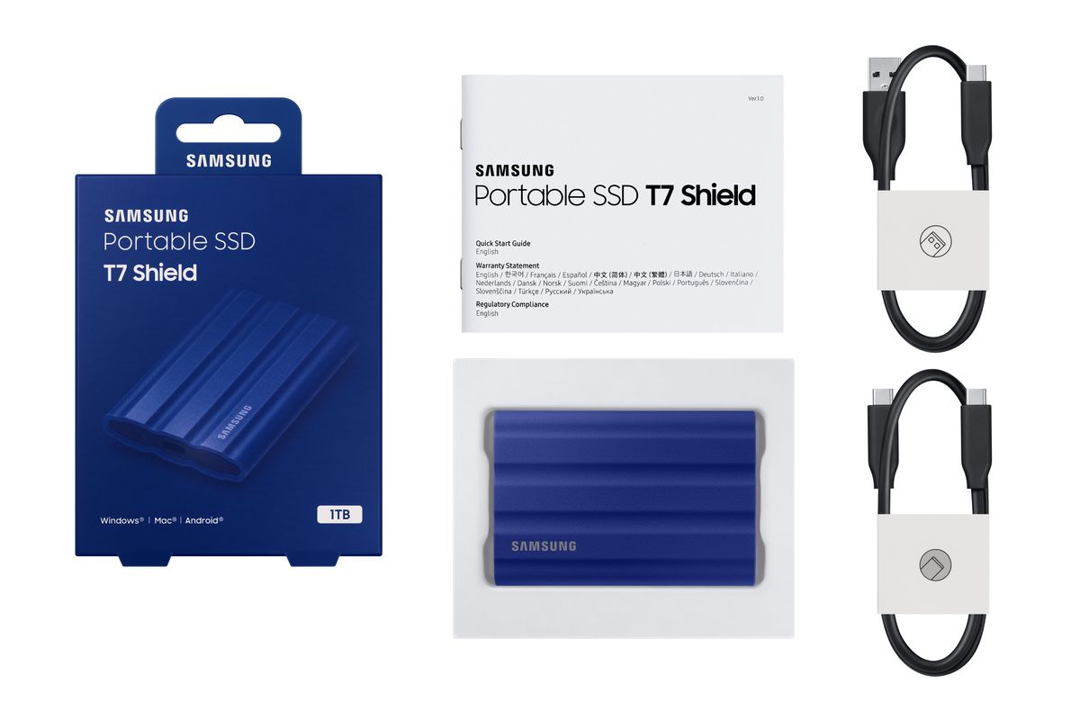Samsung PSSD T7 Shield 1TB blue