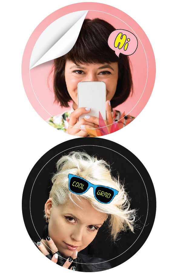 Canon ZP-2030-2C-20 Zink Circle Sticker