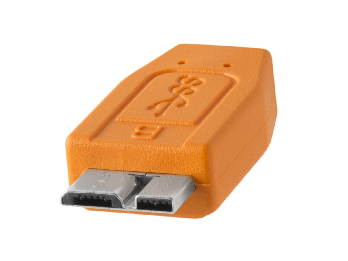 TetherPro USB-C to 3.0 Micro-B 4.6m Org