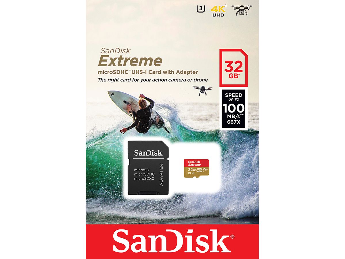 SanDisk Extreme 100MB/s microSDHC 32GB