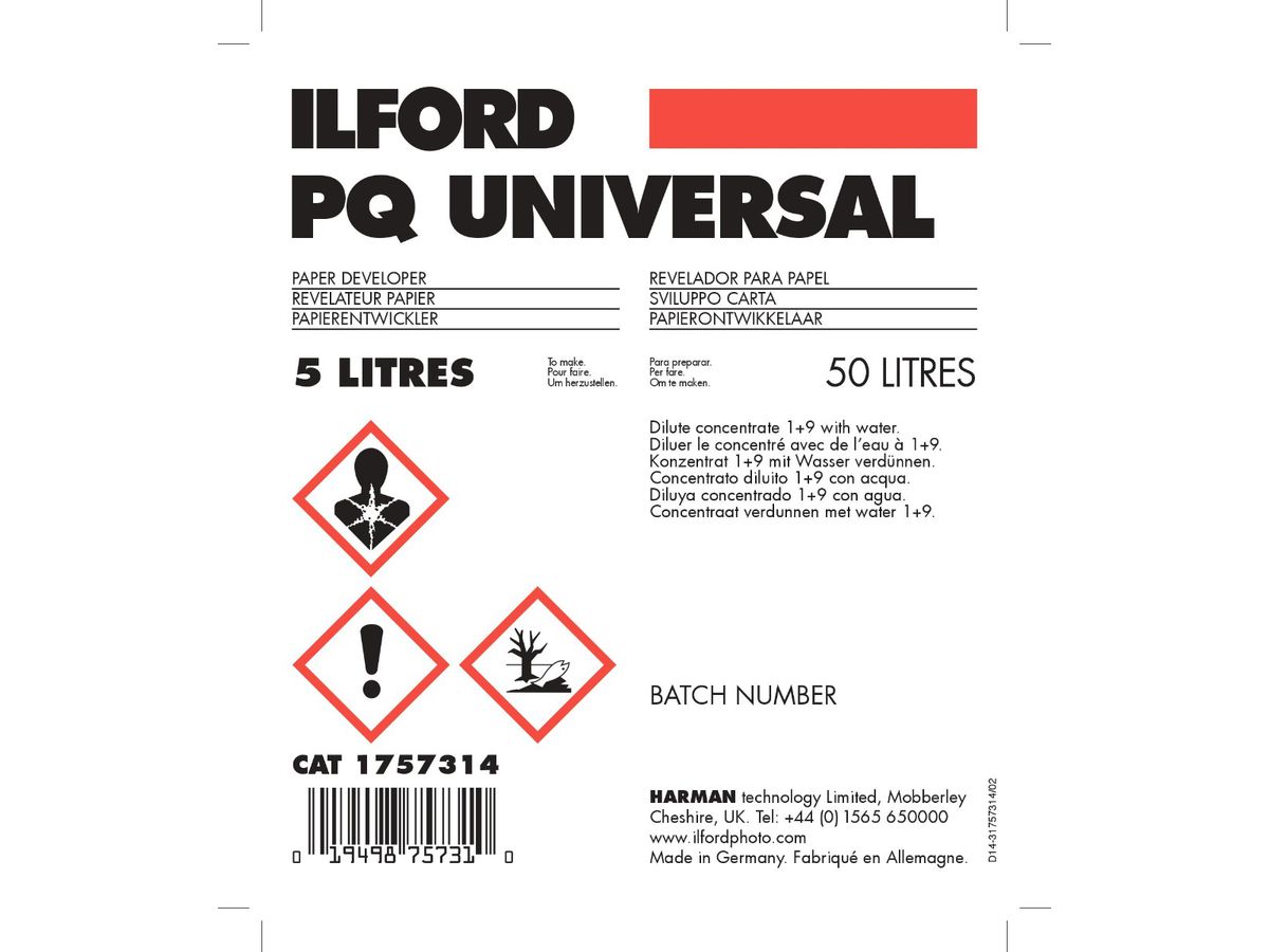 Ilford PQ-Universal Dev, 1 lt