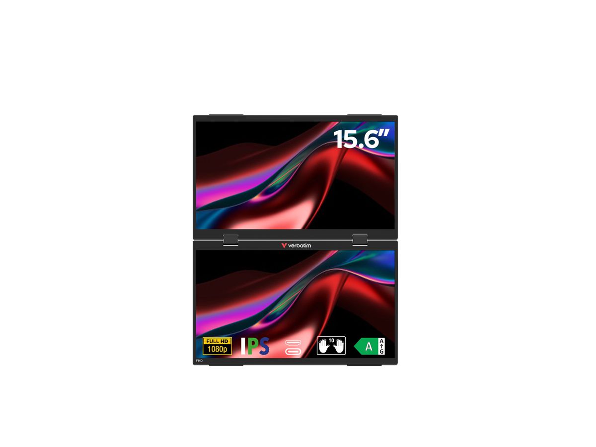 Verbatim Portable 15.6" Dual Monitor
