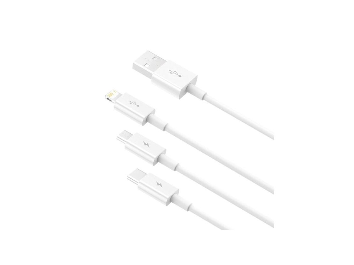 Baseus USB 3-in-1 Cable 1.5m White