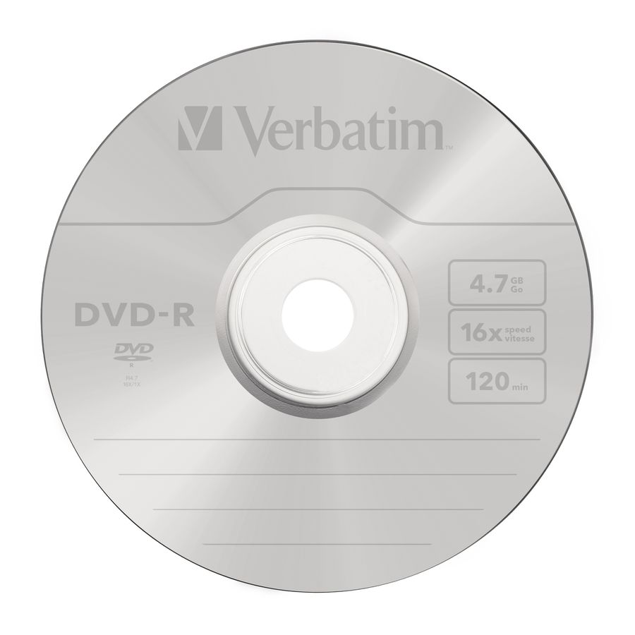 Verbatim DVD-R Spindle 4.7GB 16x 10 Pack