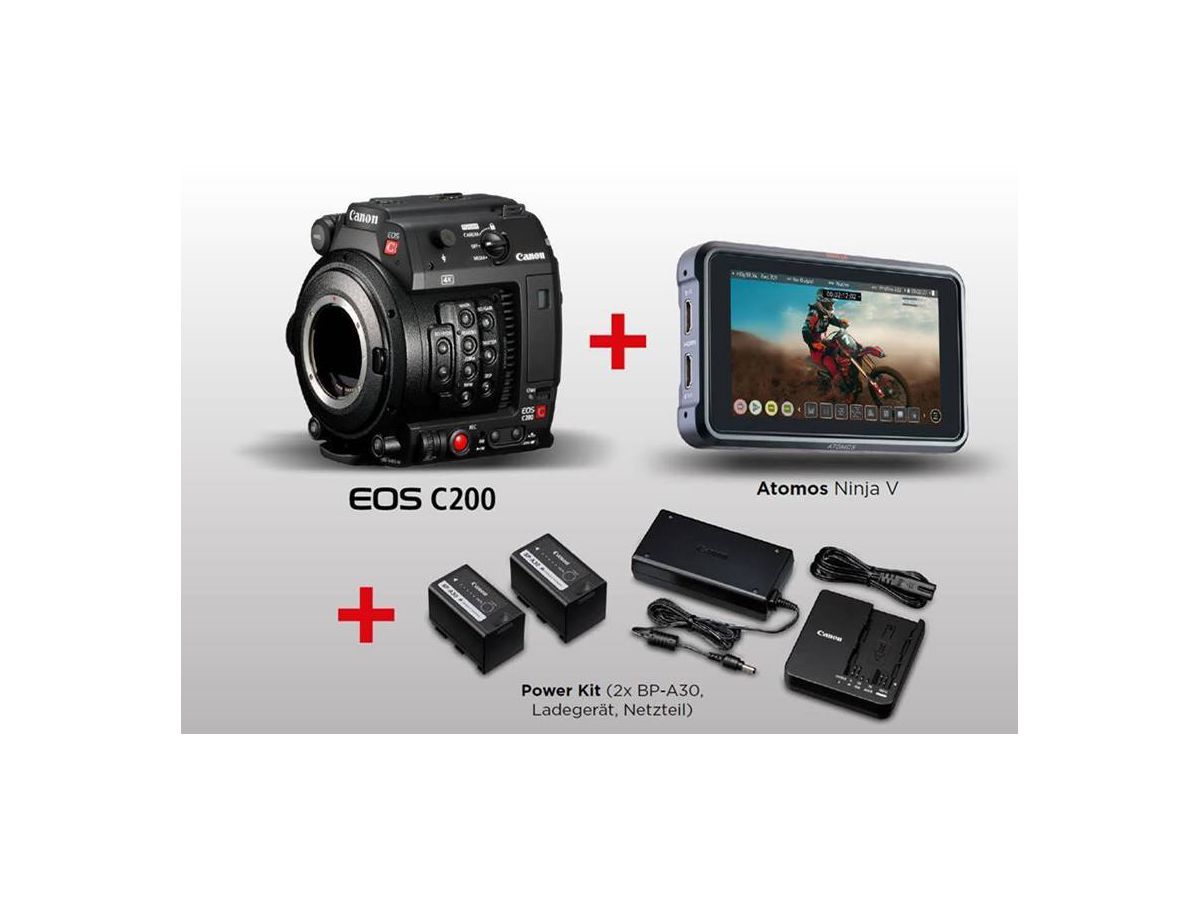 EOS C200 Atomos Ninja V Power Kit