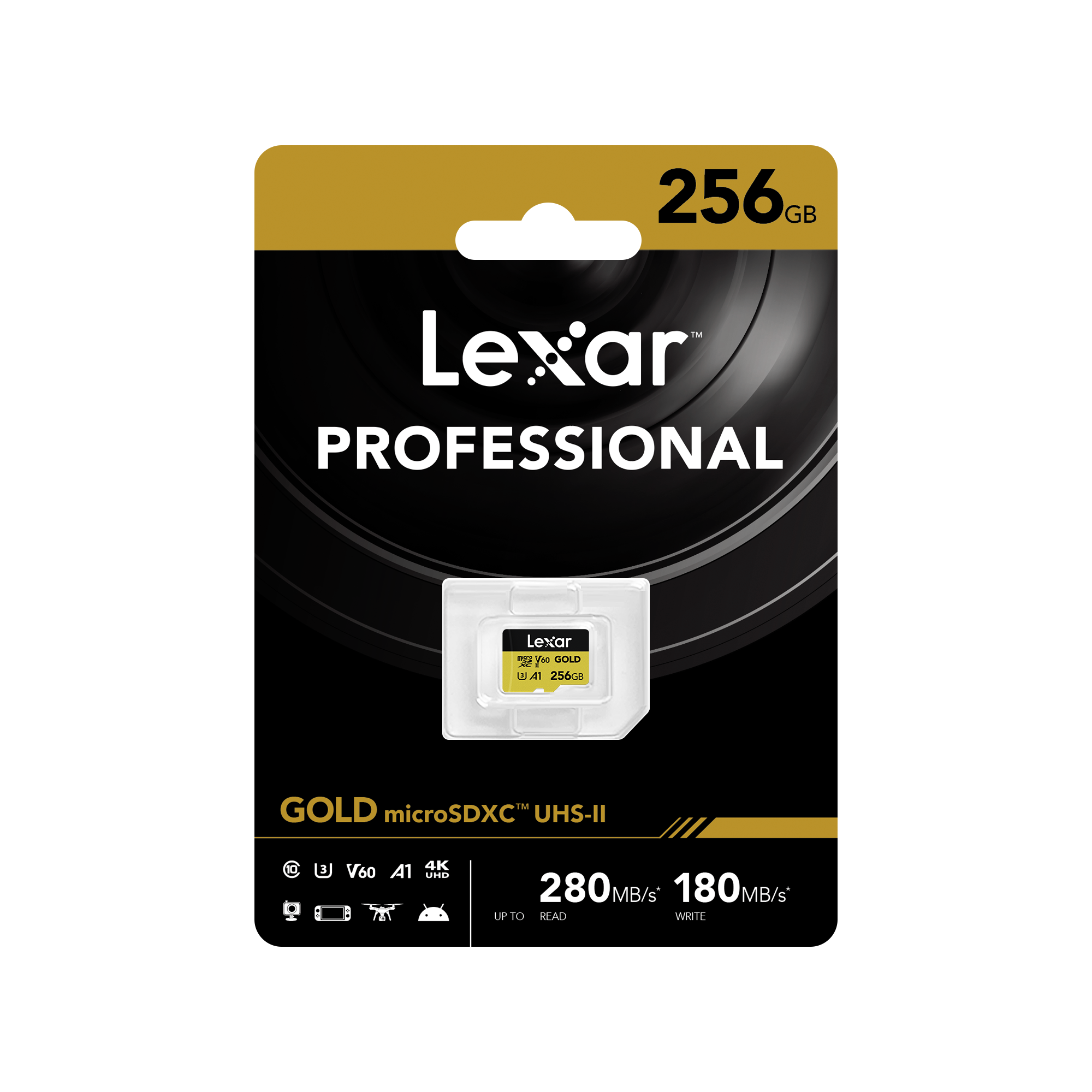 Lexar micro SDXC 280MB/s 256GB Gold
