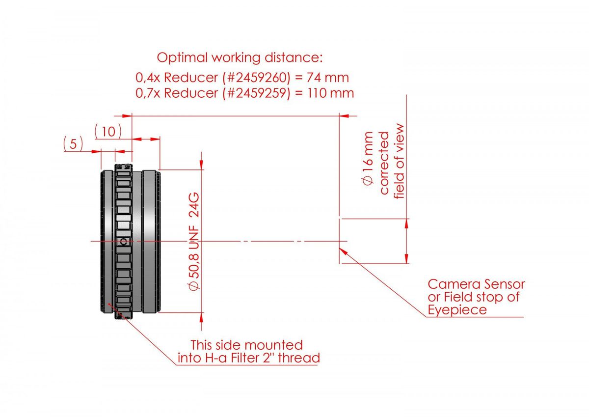 Baader 2" Télécompresseur solaire 0.7x