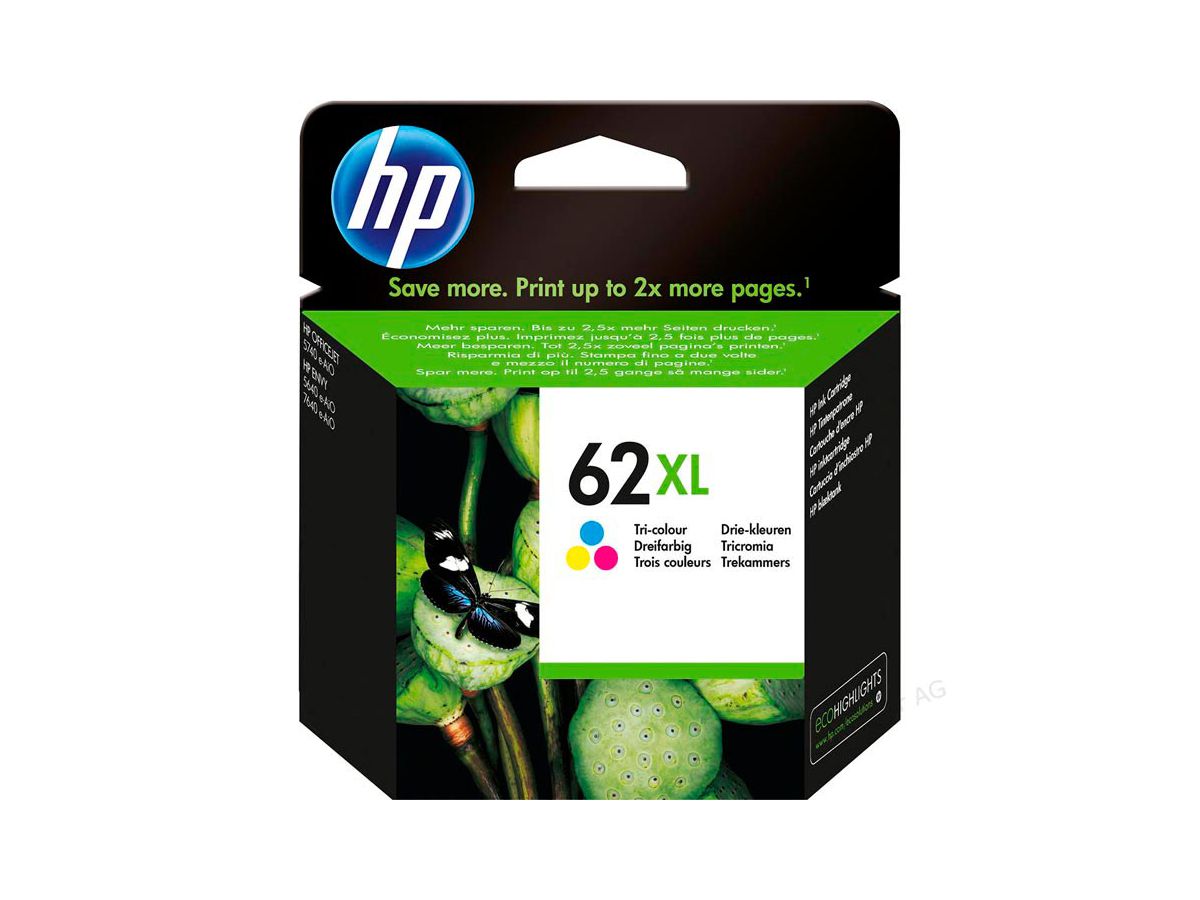 HP Nr. 62XL Ink Cartridge, tricolor
