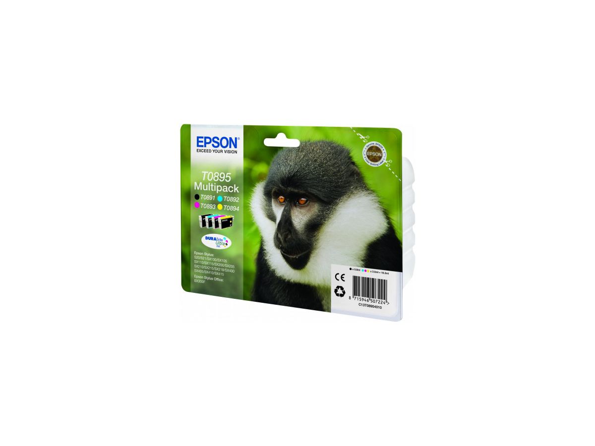 Epson DuraBrite ink T089 Multipack BCMY