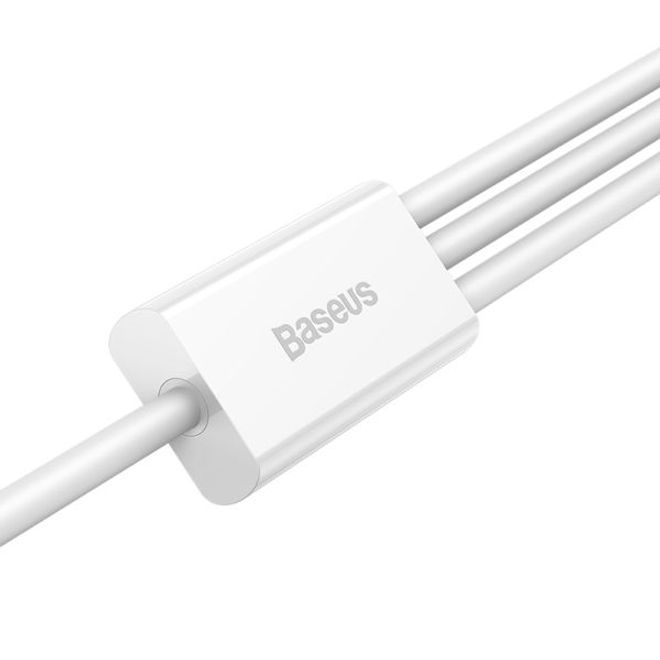 Baseus USB-A 3-in-1 Cable 1.5m White
