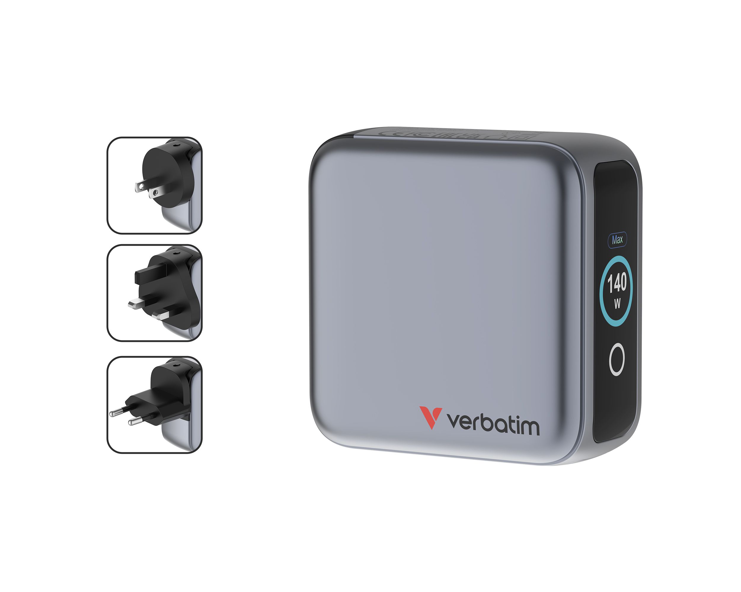 Verbatim Mini GaN Charger 140W Display