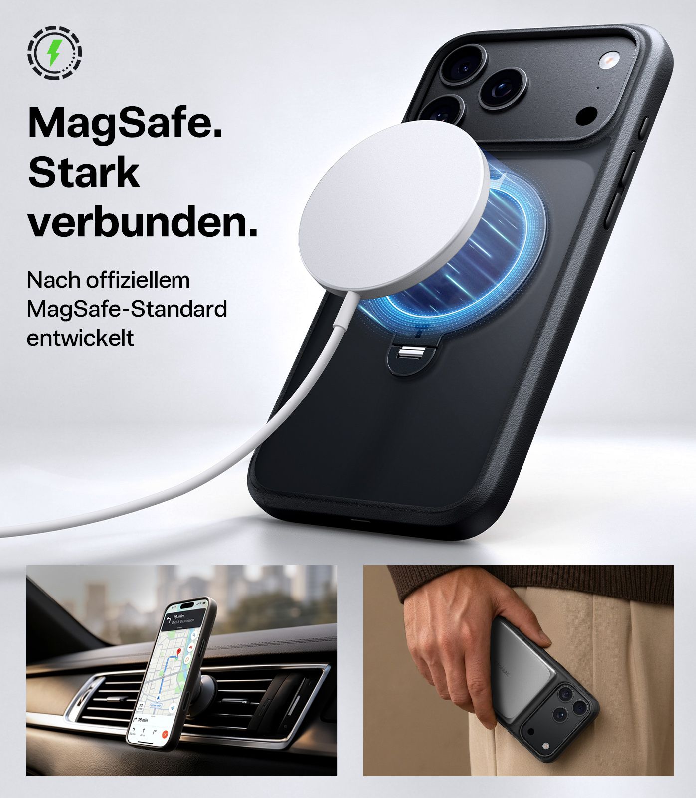 Torras Ostand Spin iPhone 18 Pro Black