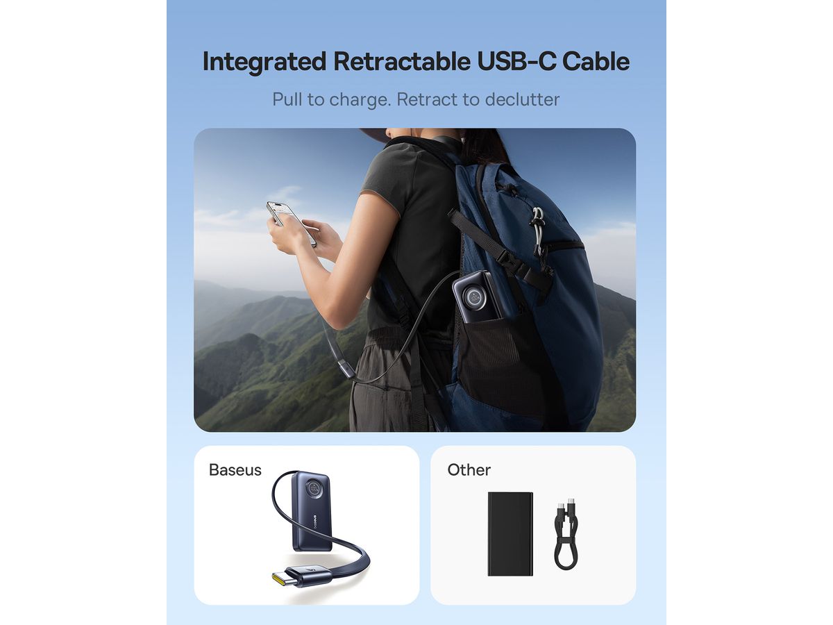Baseus EnerCore PB 10KmAh 45W Retr.Cab.