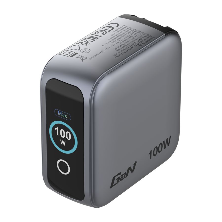 Verbatim Mini GaN Charger 100W Display
