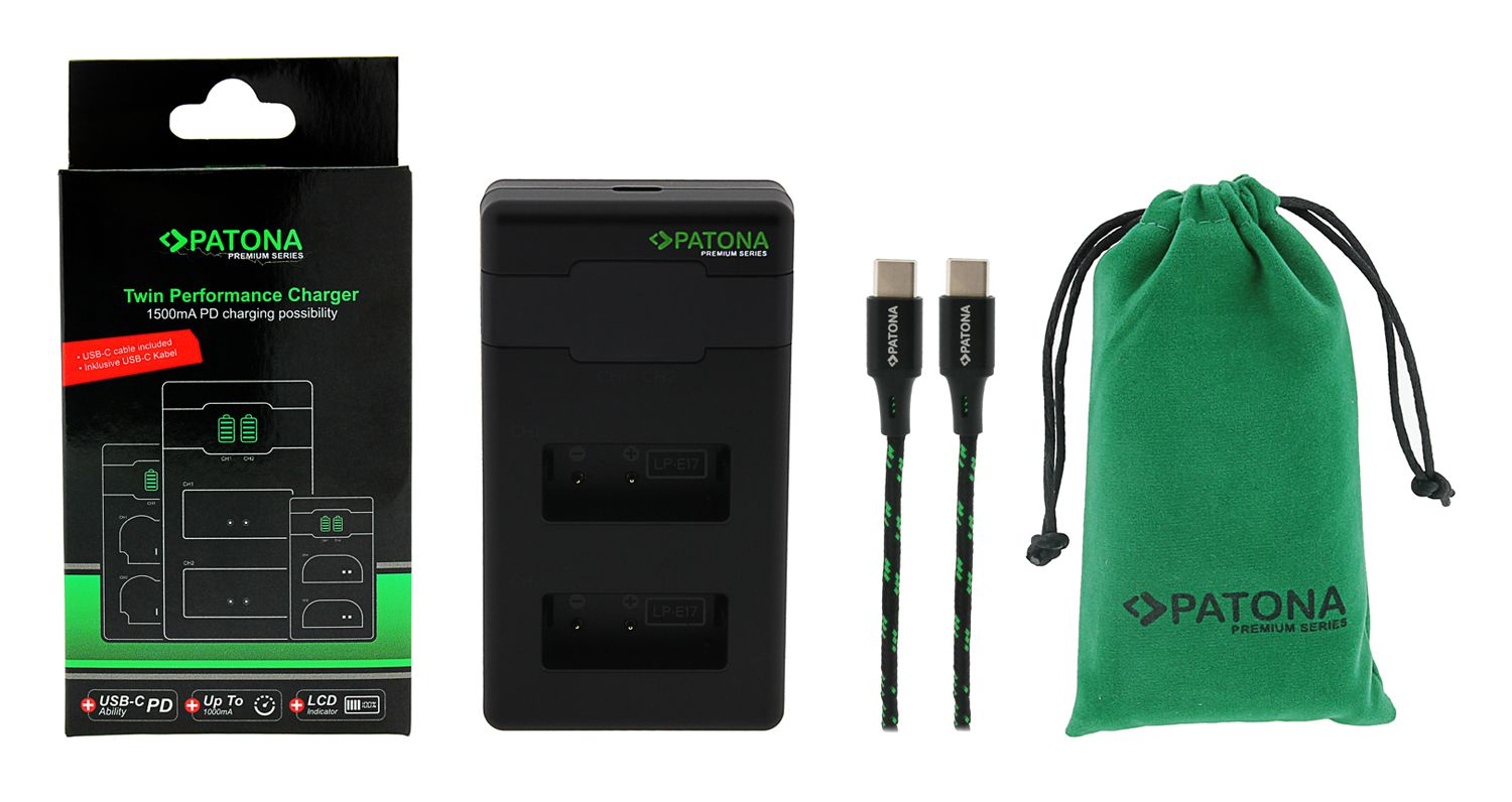 PATONA Premium chargeur double LP-E17
