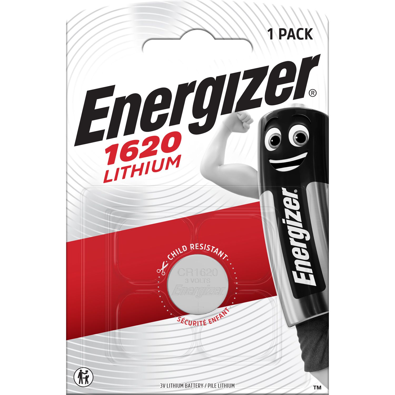 Energizer CR 1620 Lithium 3.0V FSB-1