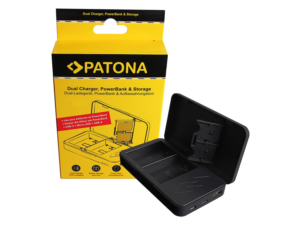 Patona Dual Chargeur LP-E6 Powerbank