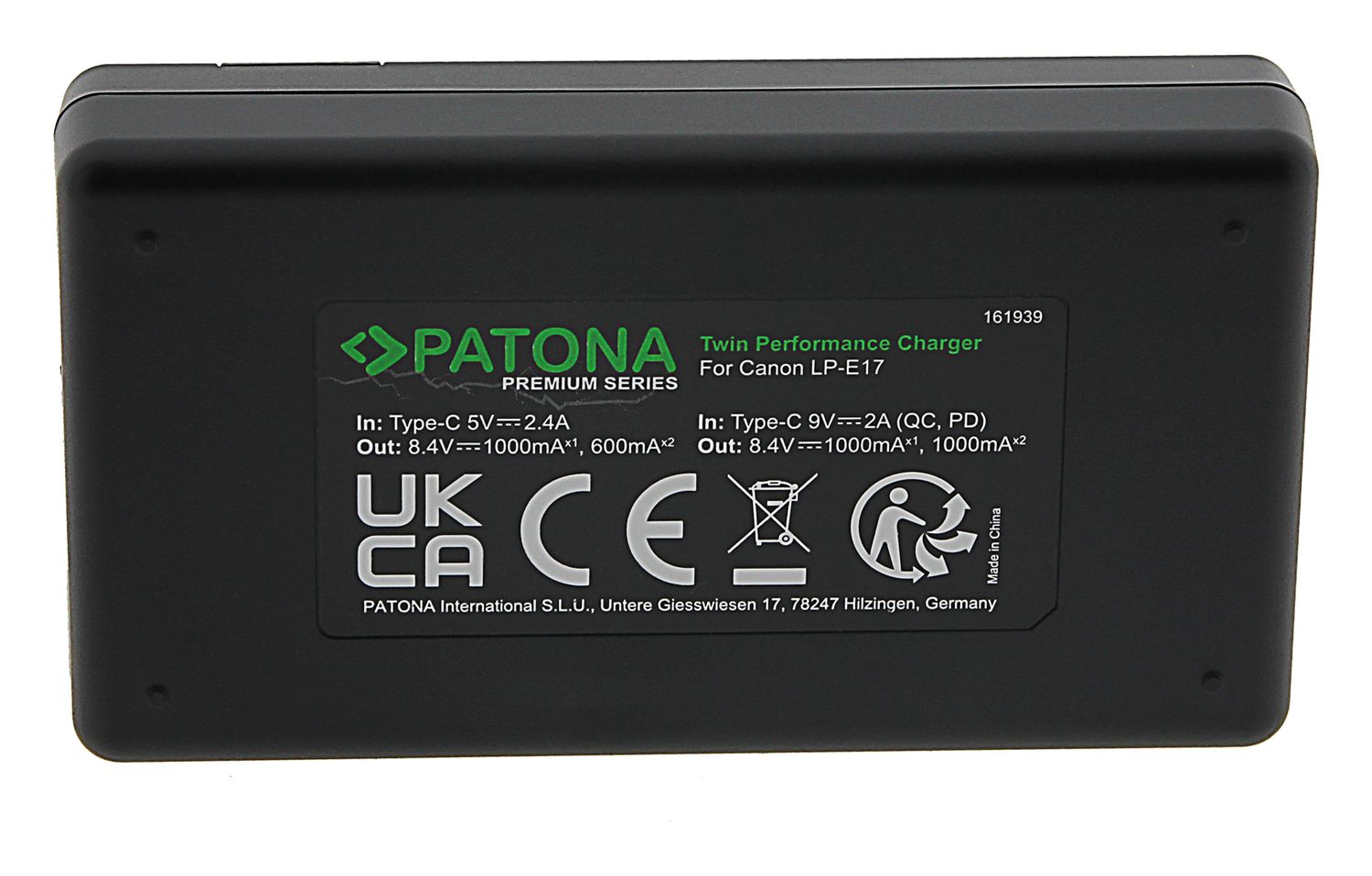 PATONA Premium chargeur double LP-E17