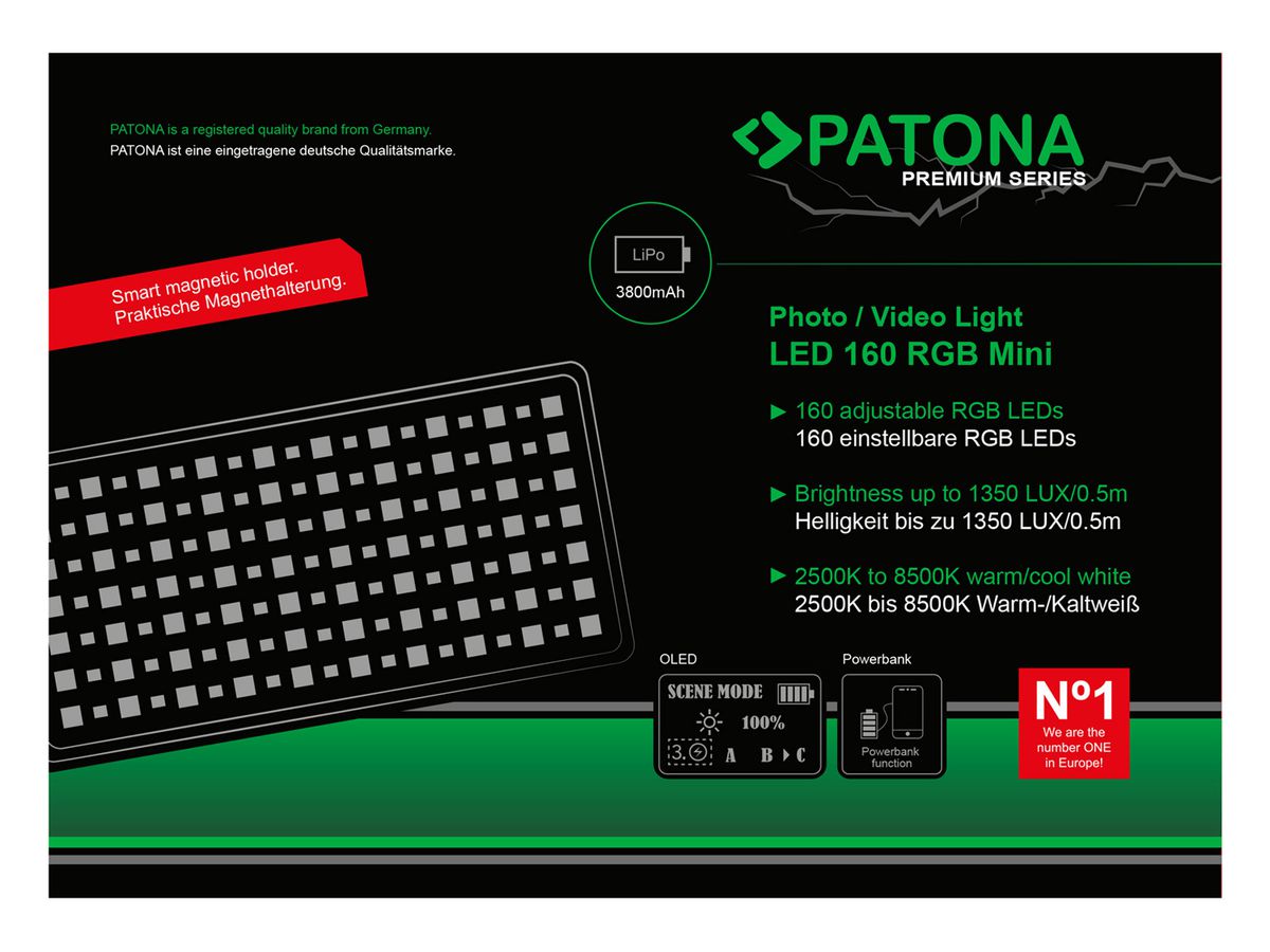Patona Lampe vidéo/ photo LED-320A