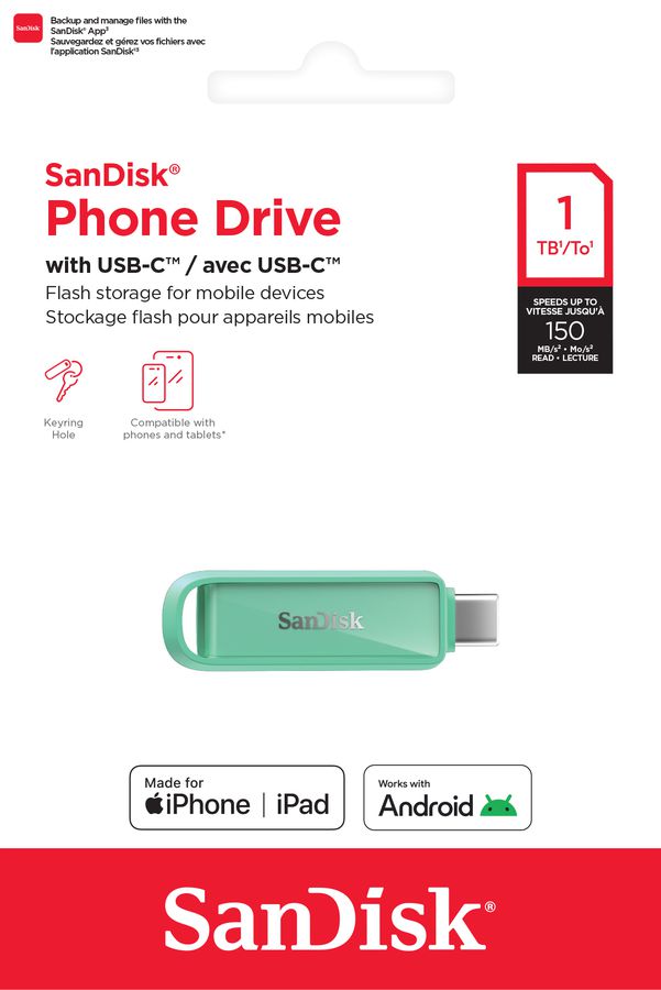 SanDisk Phone Drive USB-C 1TB grün