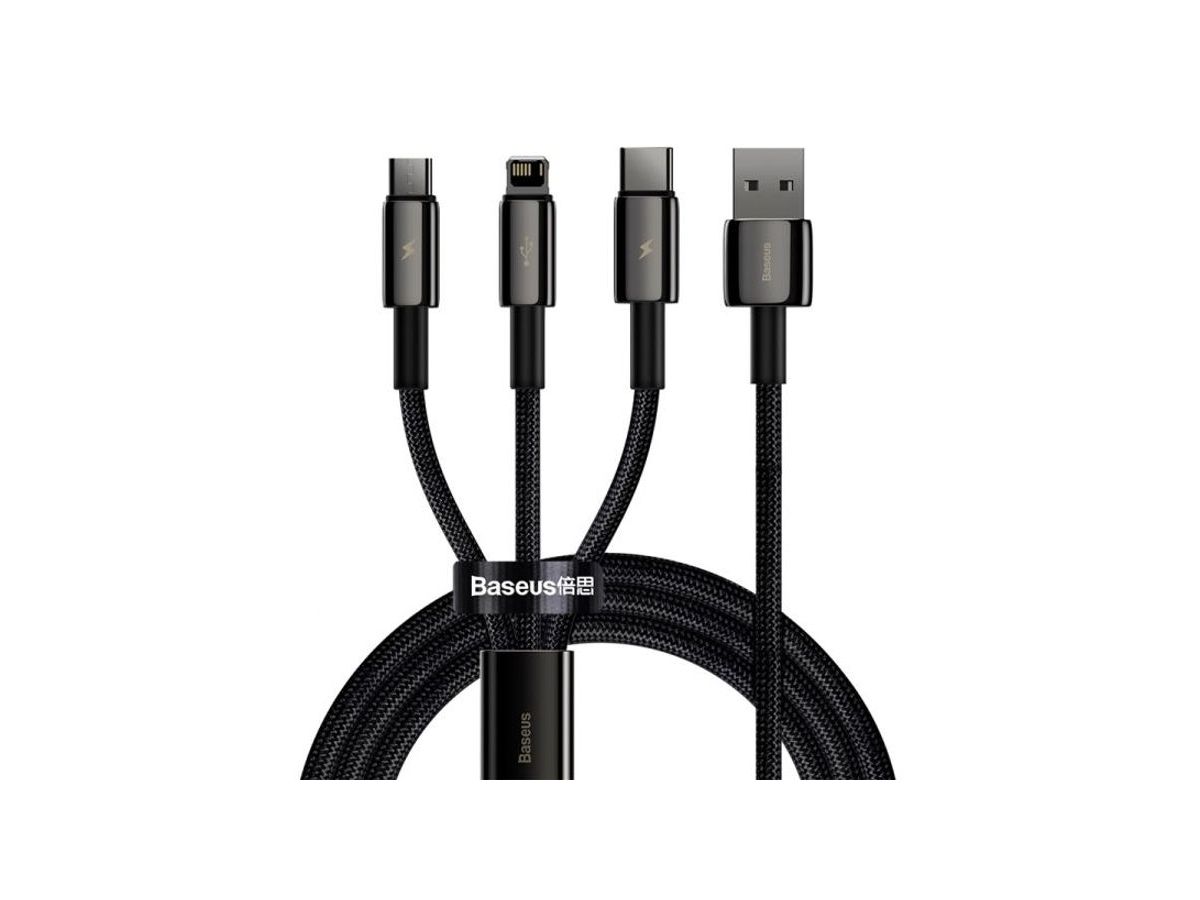 Baseus USB 3-in-1 Cable 1.5m Black