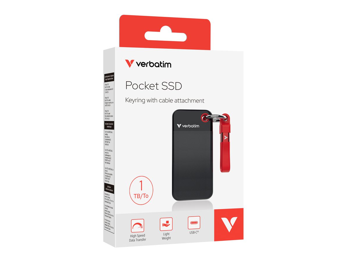 Verbatim Pocket SSD 1TB Black/Red
