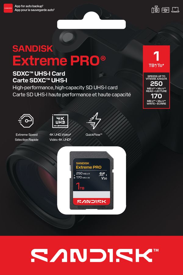 SANDISK Extreme PRO 250MB/s SDXC 1TB