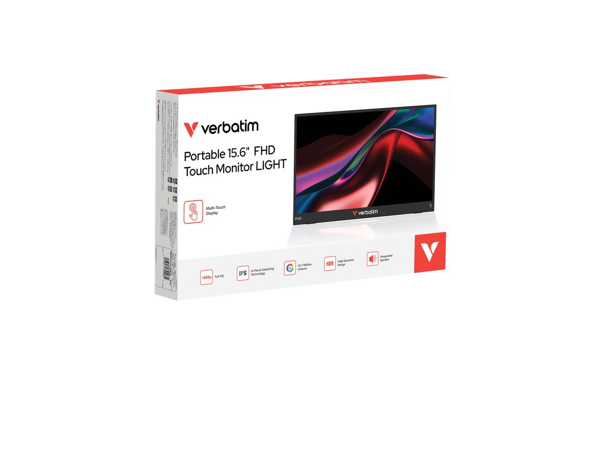 Verbatim Touchscreen Monitor 15.6" Light