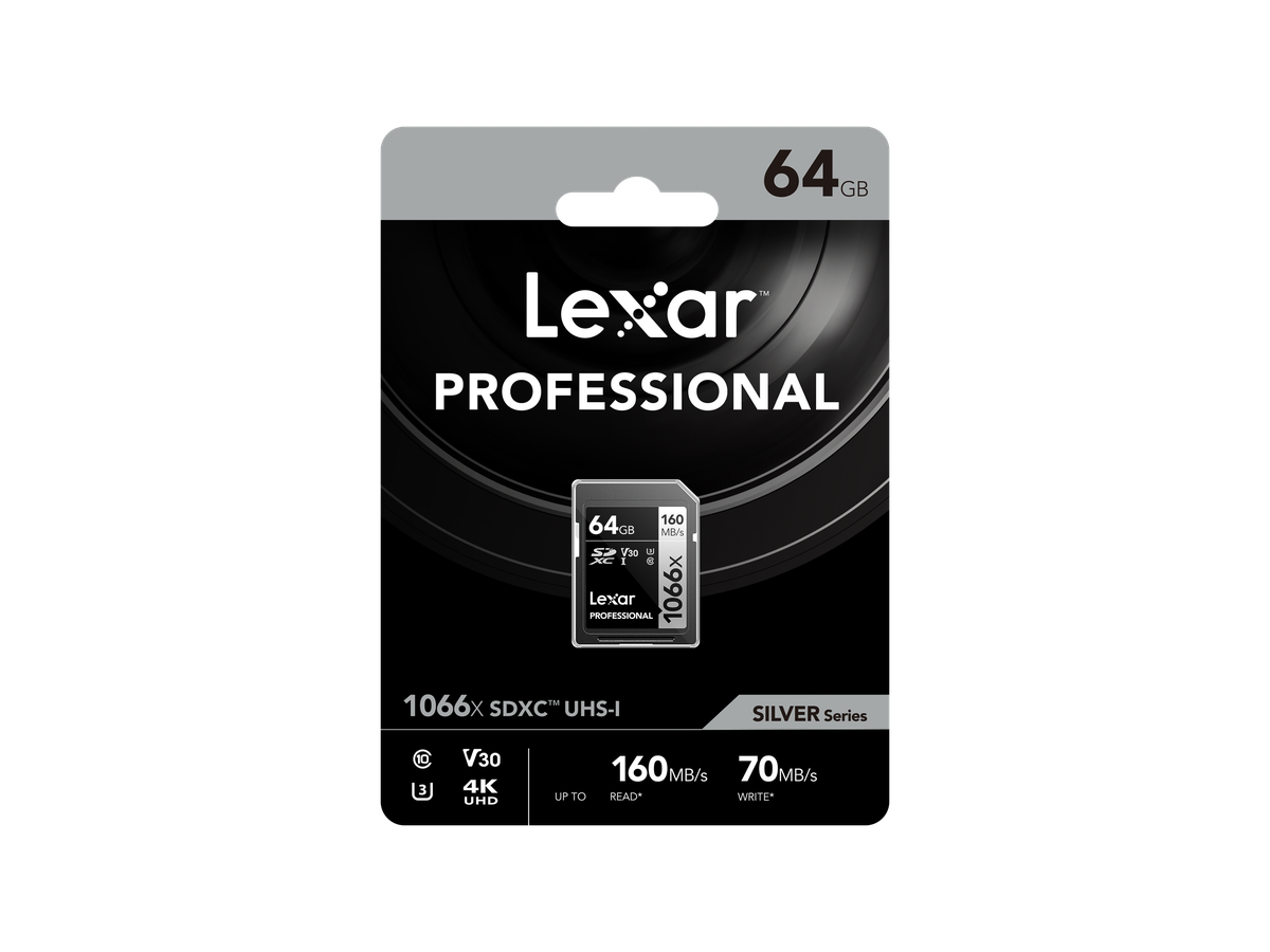 Lexar 1066x UHS-I SDXC 64GB Silver