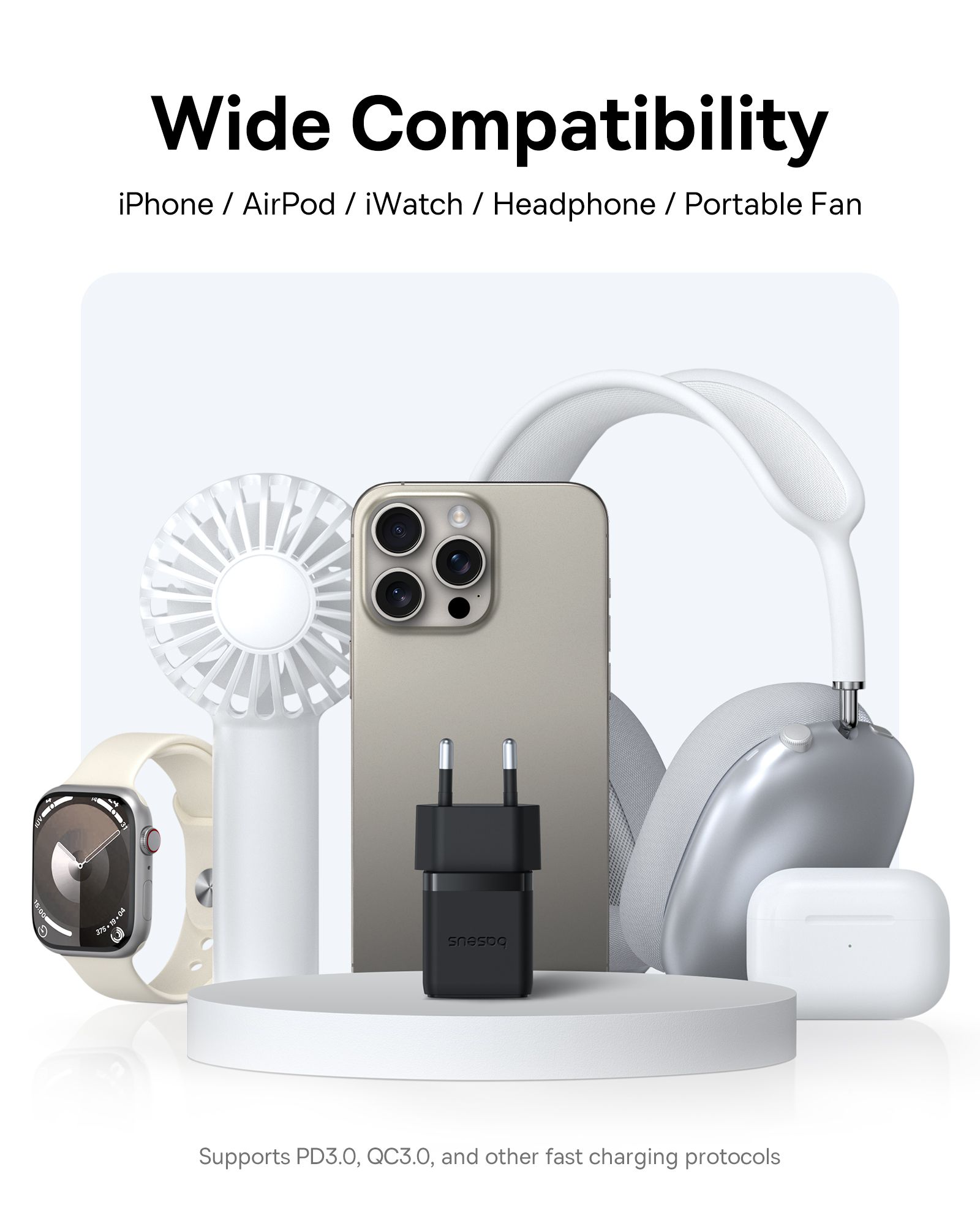 Baseus Palm Fastcharger C+U 30W Bl.