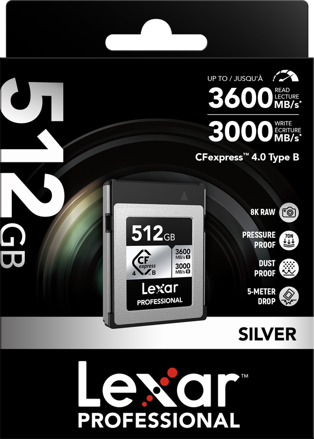 Lexar 3600MB/s CFexpress4.0 512GB Silver