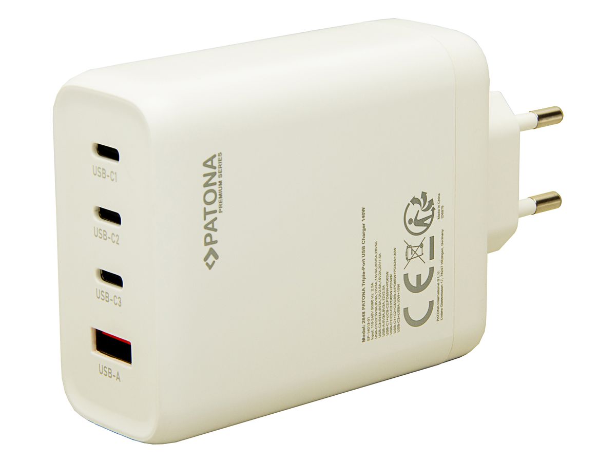 Patona GaN 4 Port Fast Charger Bundle