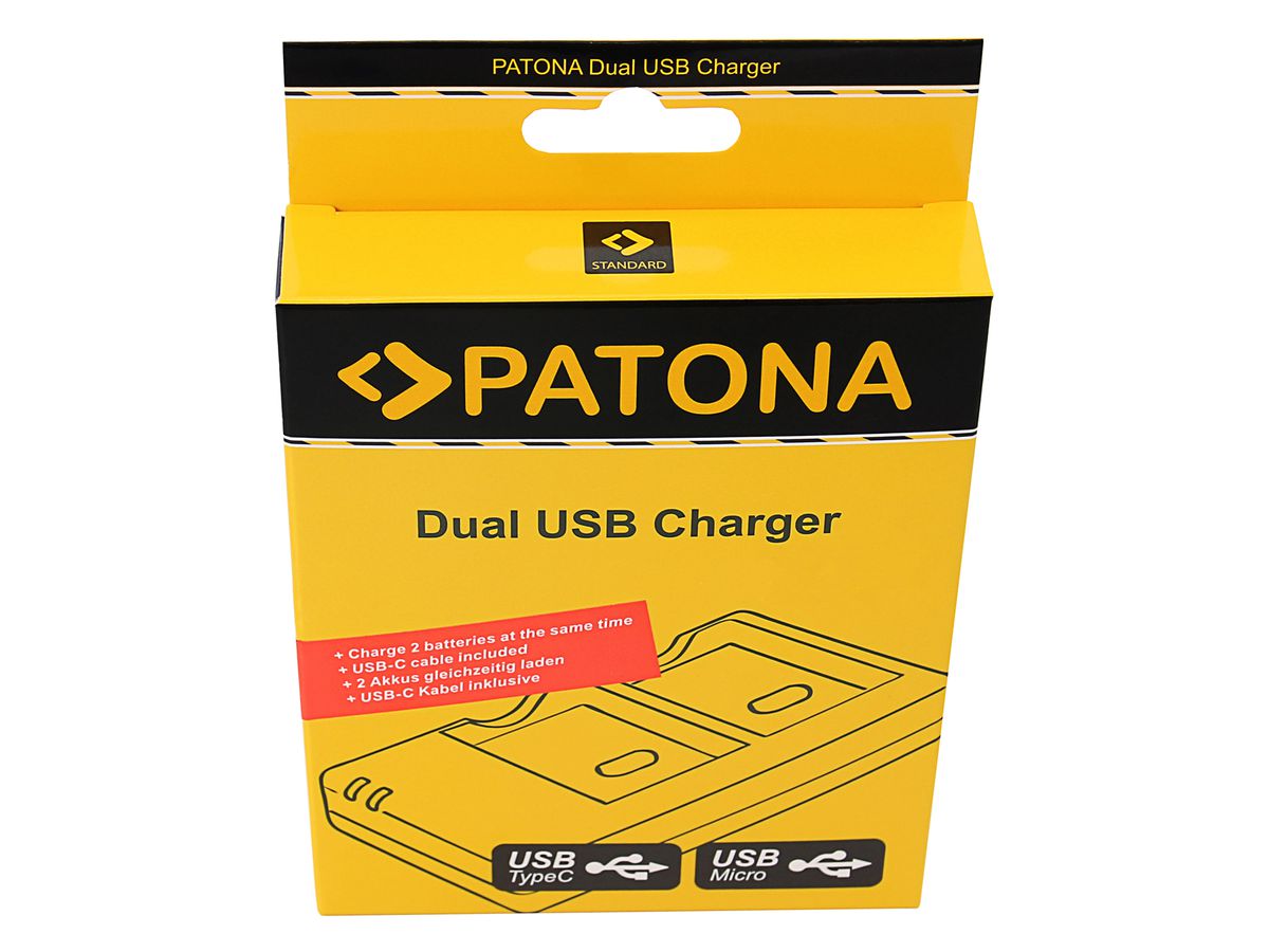 Patona LP-E6P Set Chargeur + 2 Batterie
