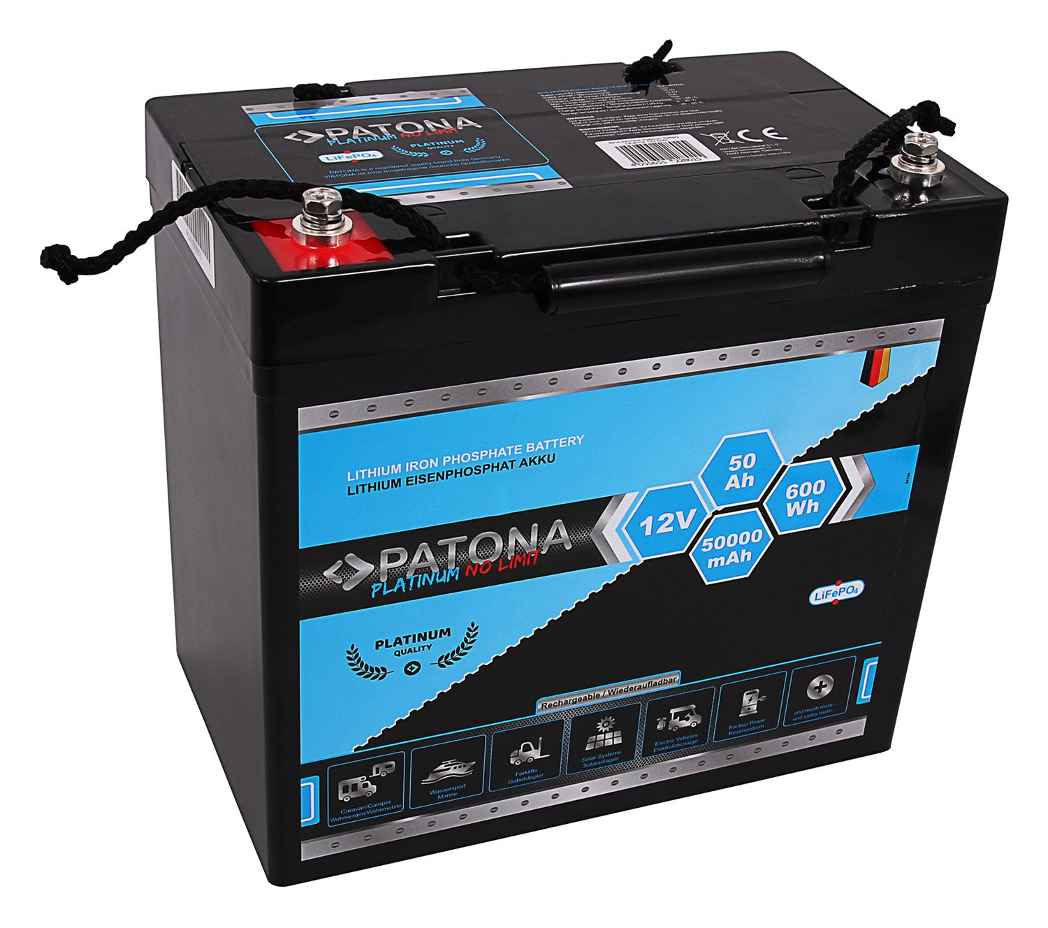 Patona Platinum Battery LiFePO4 12V 50Ah - engelberger ag