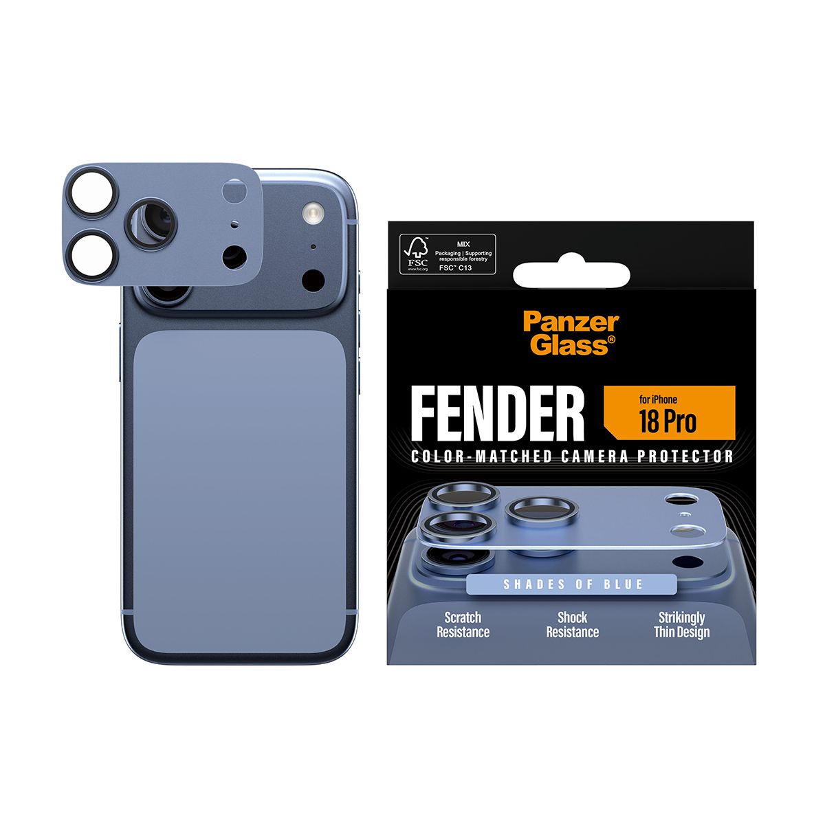 PanzerGlass iP18 Pro Kameraschutz Blue