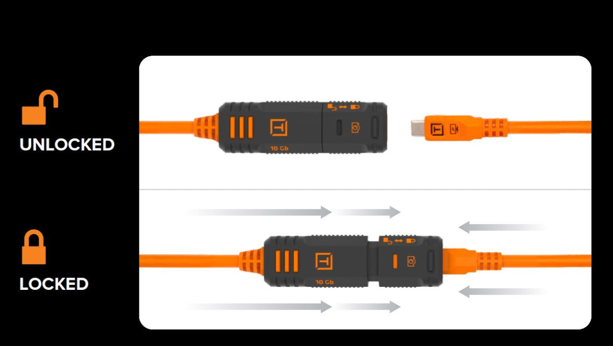 TetherPro 10G USB-C Ext Cable 4.8m Blk