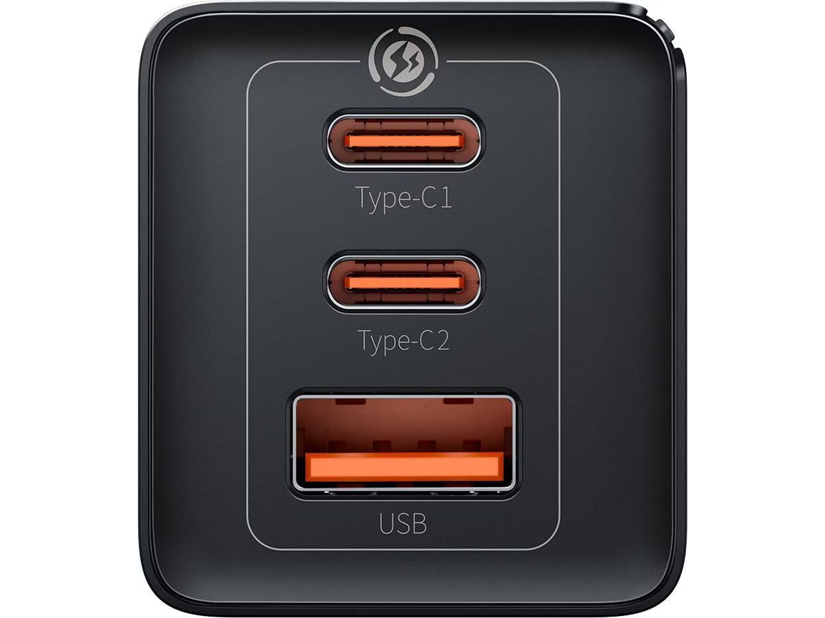 Baseus GaN5 Pro 3 Port Charger 65W Black