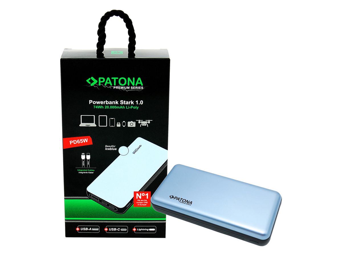 Patona Powerbank USB-C/ Ligh. 65W 20000