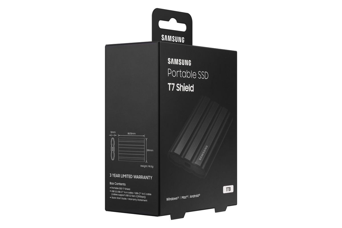Samsung PSSD T7 Shield 1TB black