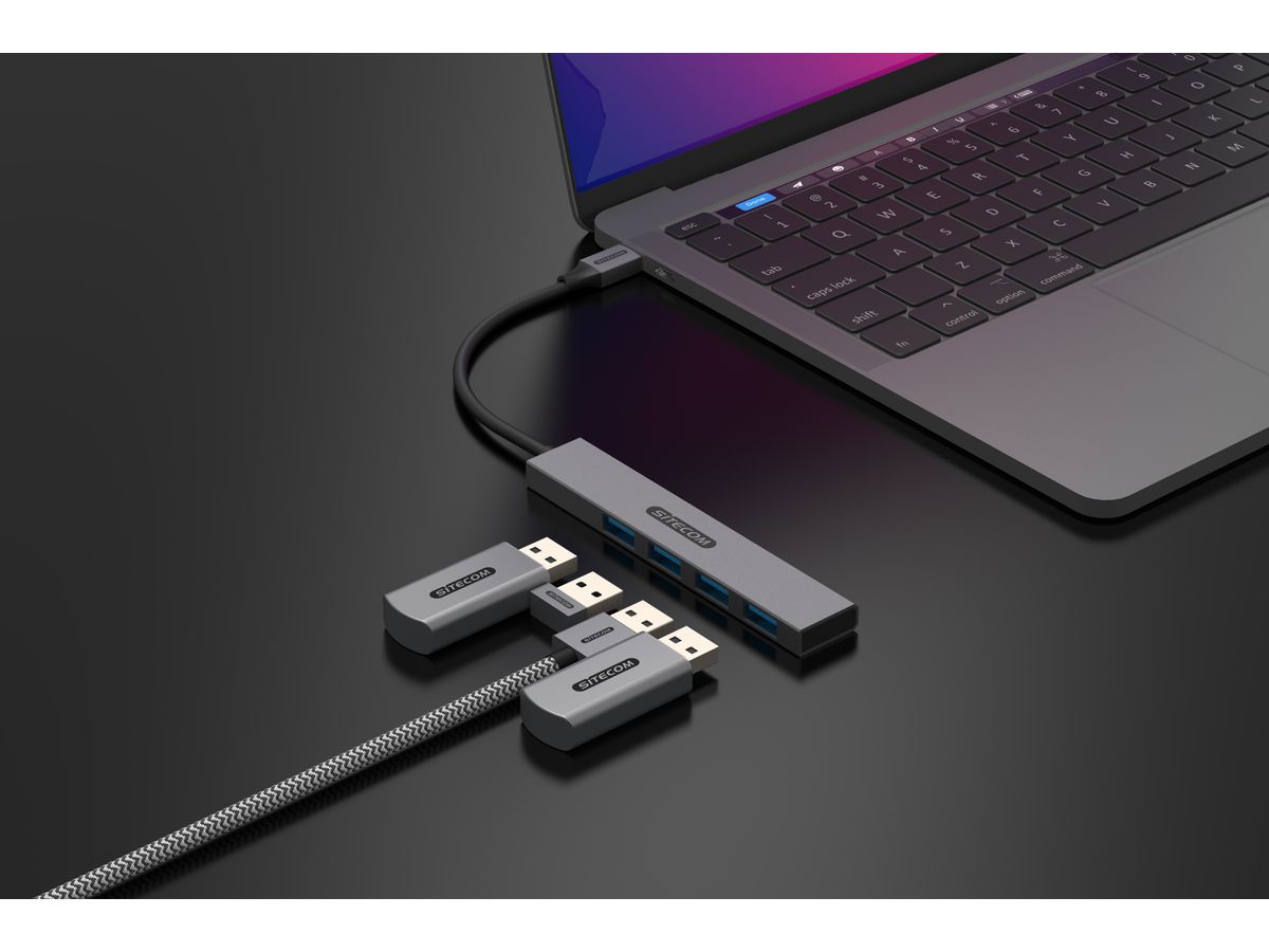 Sitecom USB-C to 4x USB-A Tiny Hub