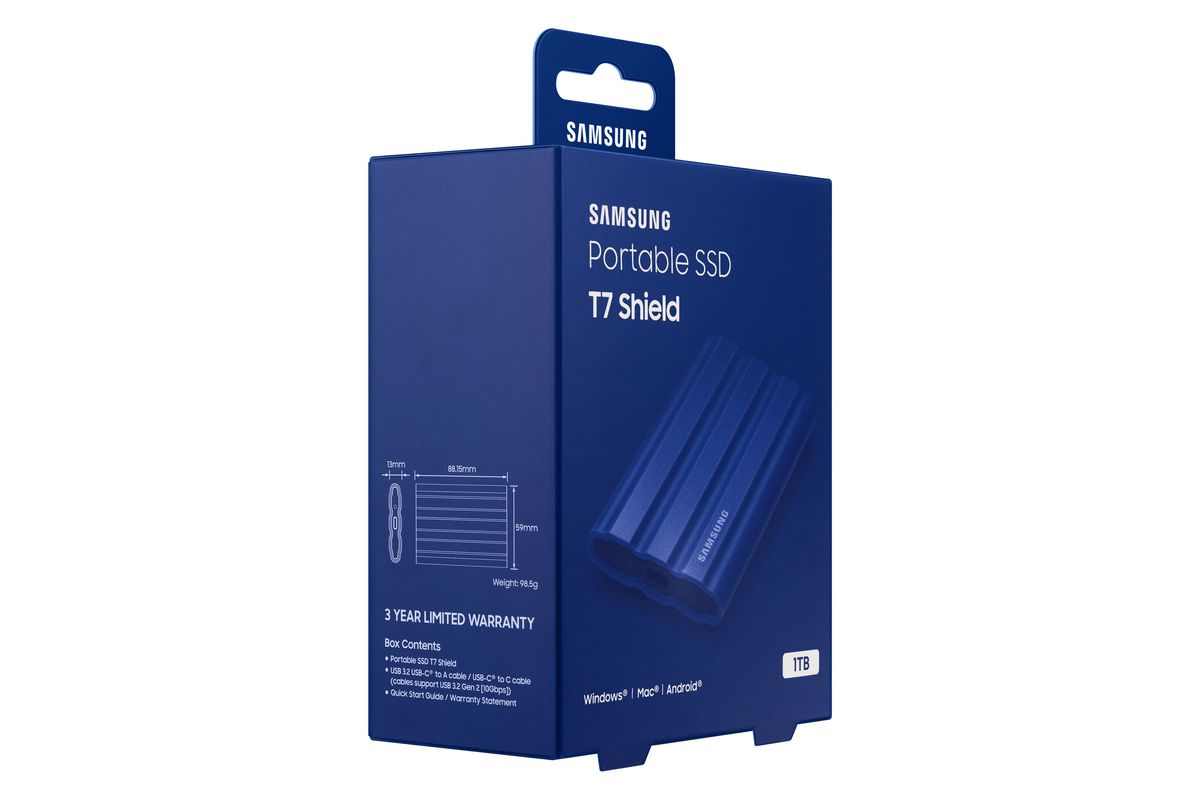 Samsung PSSD T7 Shield 1TB blue