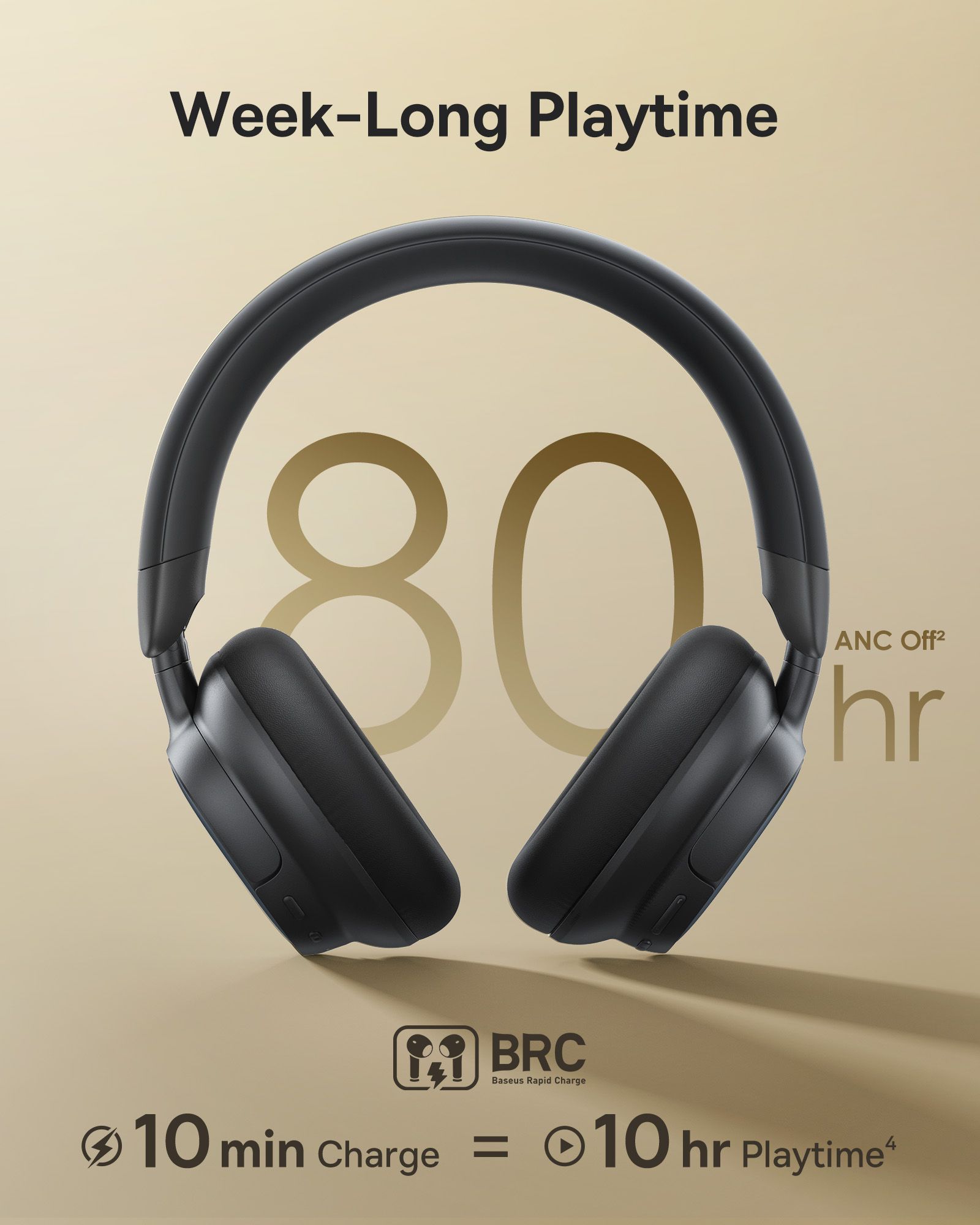 Baseus Bowie MH1 Wirel ANC Headphones Bl