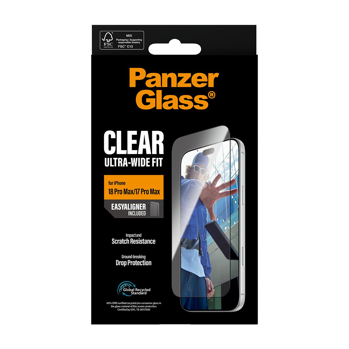 PanzerGlass iP 17/18ProMax Displayschutz